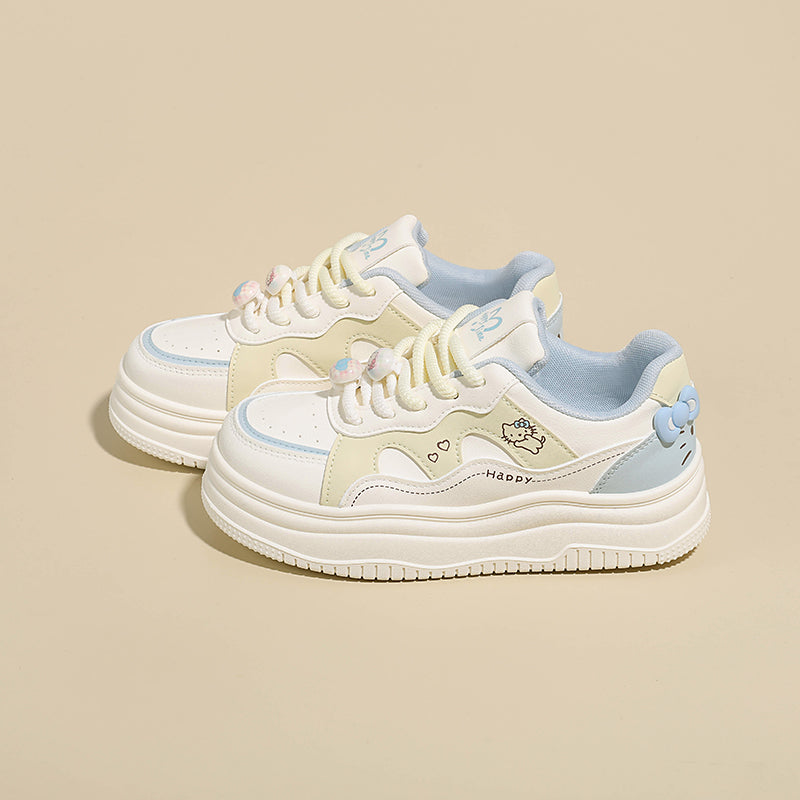 Women’s Chunky Platform Sneakers – Lightweight Casual Walking Shoes with Cushioned Sole