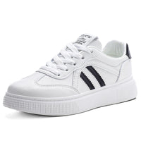 Women’s White Platform Sneakers – Everyday Casual Comfort Shoes