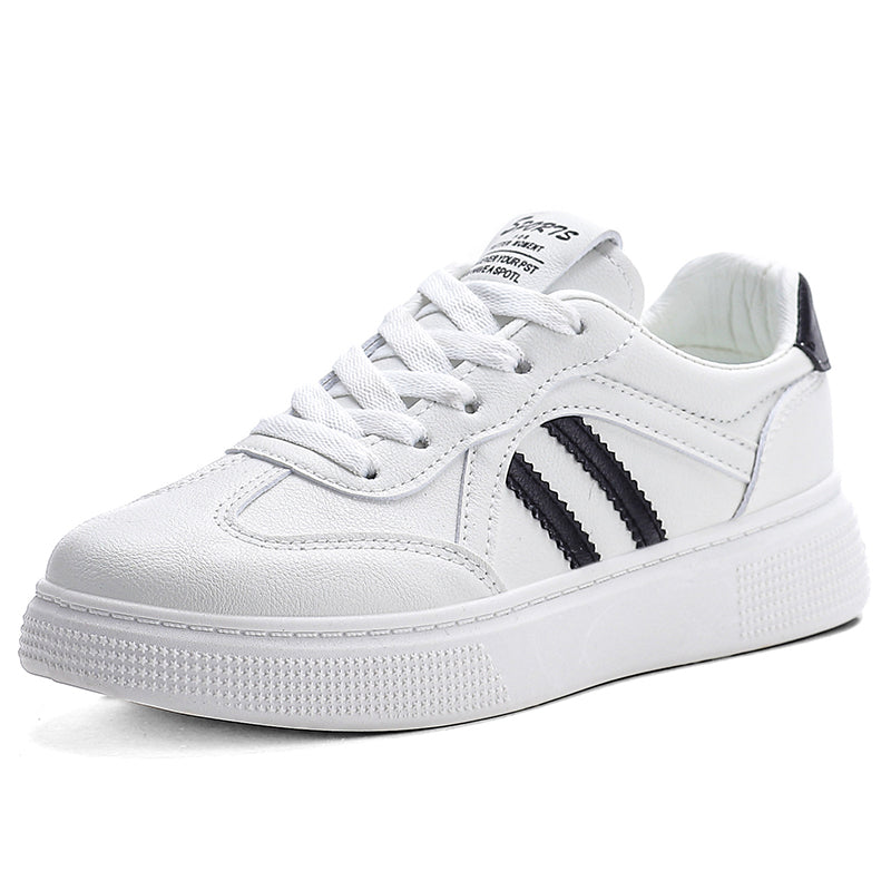 Women’s White Platform Sneakers – Everyday Casual Comfort Shoes