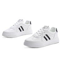 Women’s White Platform Sneakers – Everyday Casual Comfort Shoes
