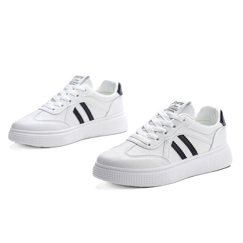 Women’s White Platform Sneakers – Everyday Casual Comfort Shoes