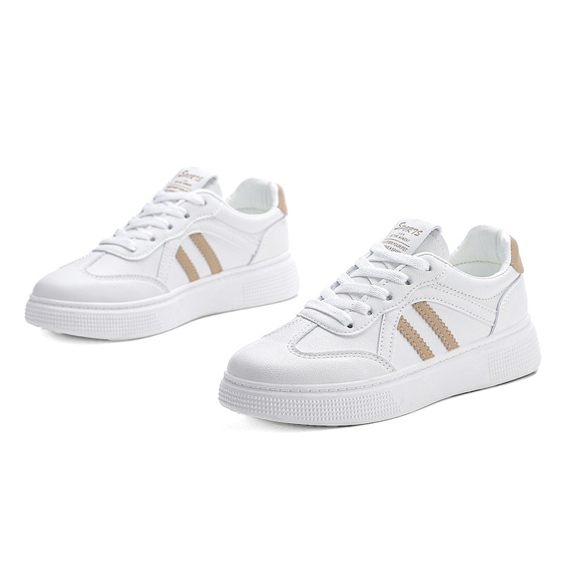Women’s White Platform Sneakers – Everyday Casual Comfort Shoes