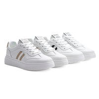 Women’s White Platform Sneakers – Everyday Casual Comfort Shoes