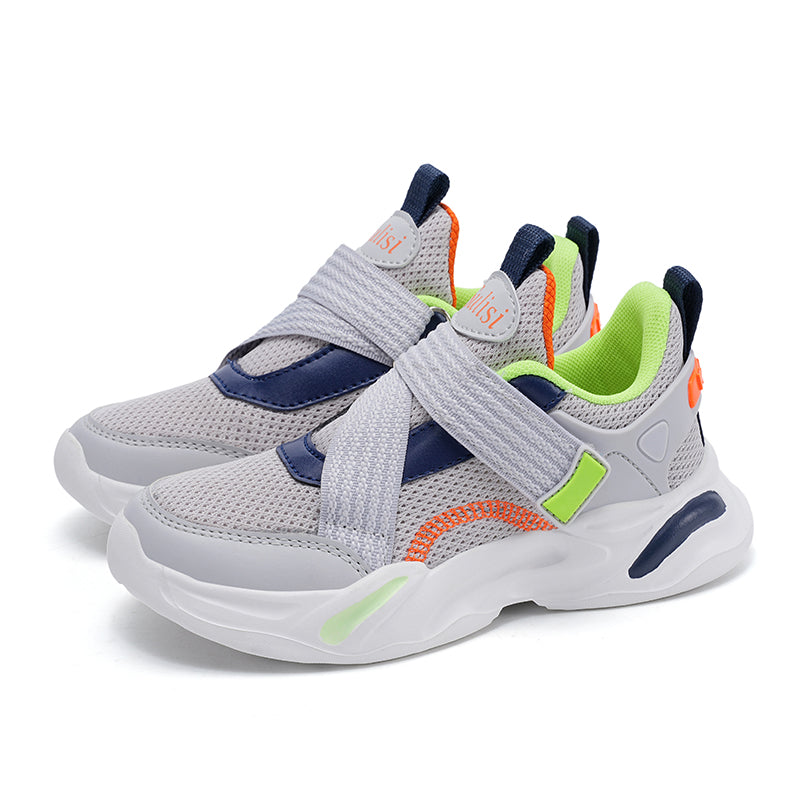 Kids Sport Sneakers with Cross Velcro Strap – Breathable & Lightweight for Everyday Play