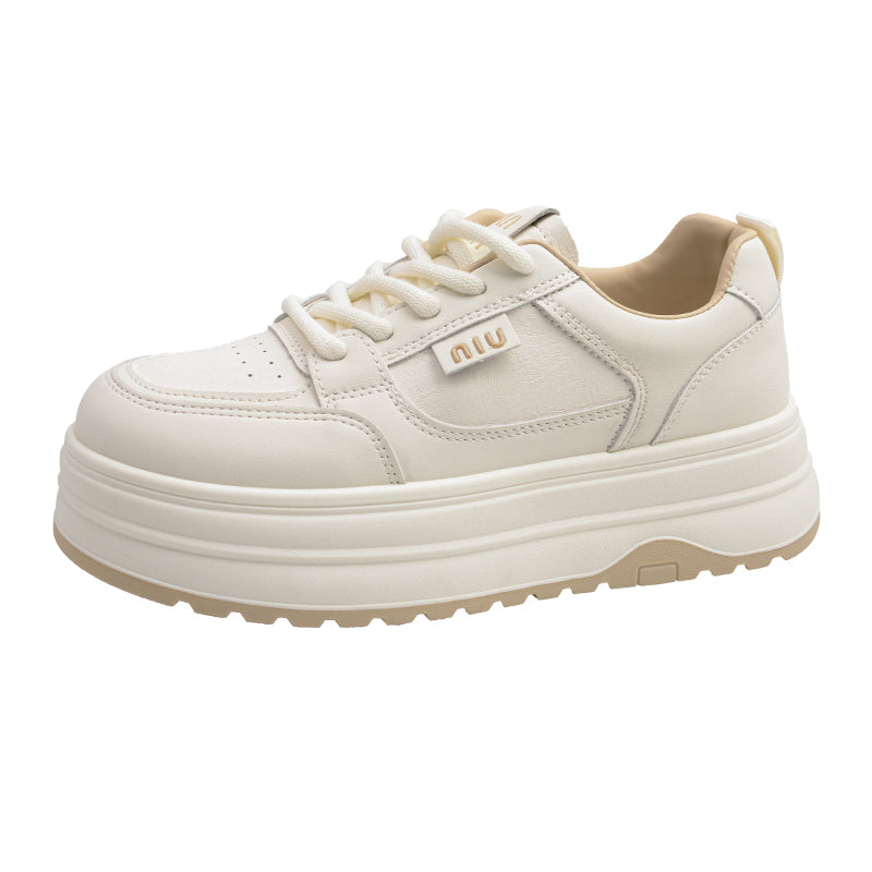 Women’s Platform Sneakers – Minimal Thick Sole Casual Shoes for Daily Wear  Clean lines. Soft tones.Designed for effortless everyday style.