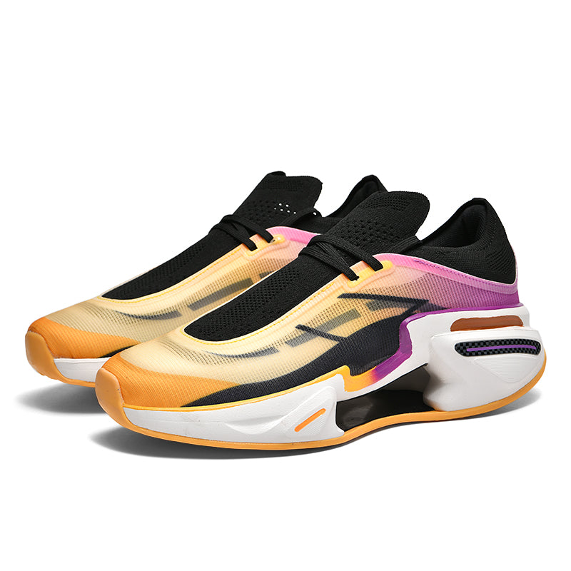 Men’s Futuristic Slip-On Sneakers – Lightweight Breathable Mesh Running-Inspired Casual Shoes