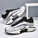 Men’s Futuristic Slip-On Sneakers – Lightweight Breathable Mesh Running-Inspired Casual Shoes