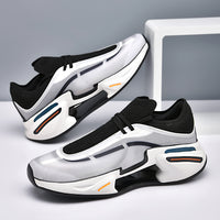 Men’s Futuristic Slip-On Sneakers – Lightweight Breathable Mesh Running-Inspired Casual Shoes
