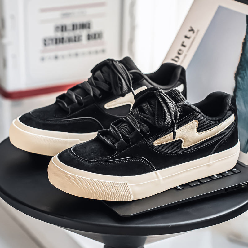 Men’s & Women’s Casual Low-Top Sneakers – Breathable Suede-Style Upper with Thick Rubber Sole