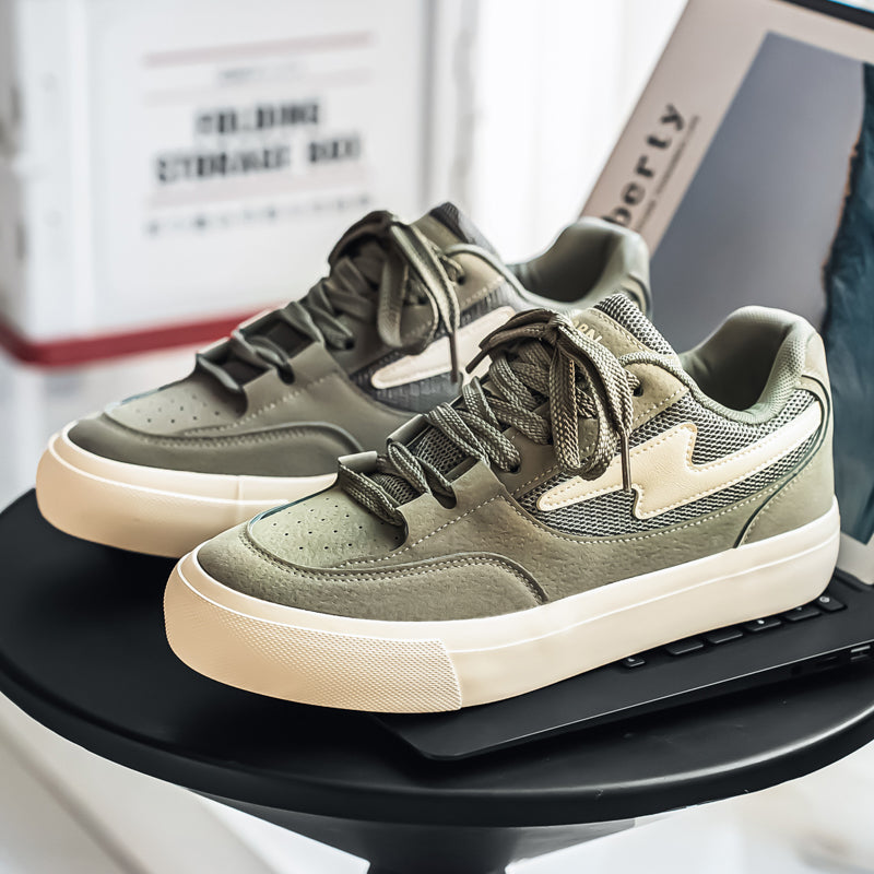 Men’s & Women’s Casual Low-Top Sneakers – Breathable Suede-Style Upper with Thick Rubber Sole