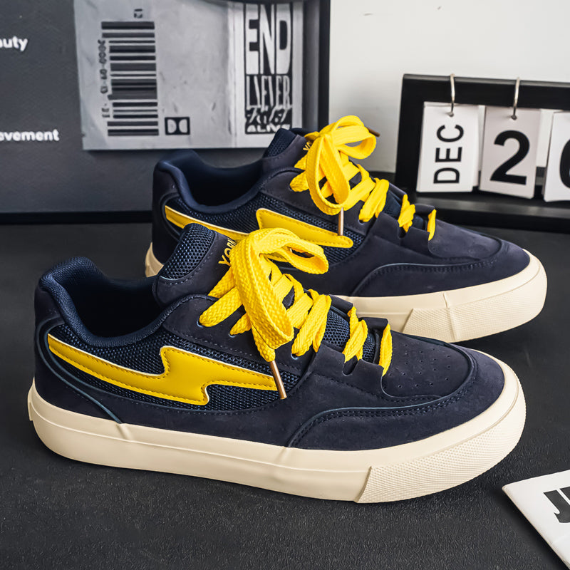 Men’s & Women’s Casual Low-Top Sneakers – Breathable Suede-Style Upper with Thick Rubber Sole