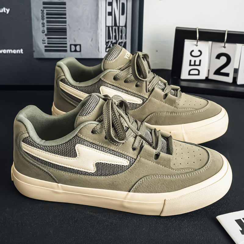 Men’s & Women’s Casual Low-Top Sneakers – Breathable Suede-Style Upper with Thick Rubber Sole