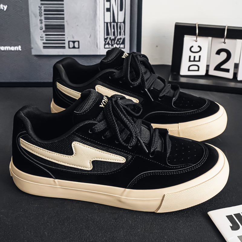Men’s & Women’s Casual Low-Top Sneakers – Breathable Suede-Style Upper with Thick Rubber Sole