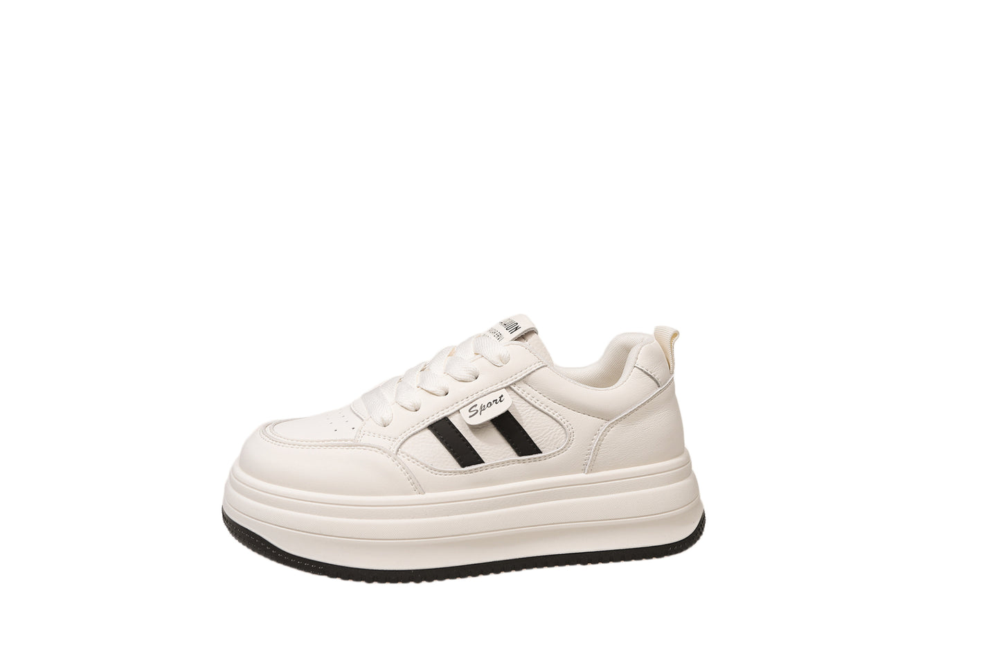 Men’s & Women’s Classic All-White Platform Sneakers – Lightweight Casual Shoes for Daily Wear