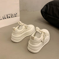 Women’s Sweet Platform Sneakers – Cute Thick Sole Casual Shoes Soft colors. Lovely details.    Made for everyday sweetness.