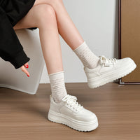 Women’s Platform Sneakers – Minimal Thick Sole Casual Shoes for Daily Wear  Clean lines. Soft tones.Designed for effortless everyday style.