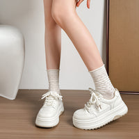 Women’s Platform Sneakers – Minimal Thick Sole Casual Shoes for Daily Wear  Clean lines. Soft tones.Designed for effortless everyday style.