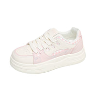 Women’s Pastel Platform Sneakers – Casual Thick Sole Shoes for Everyday Wear