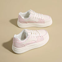 Women’s Pastel Platform Sneakers – Casual Thick Sole Shoes for Everyday Wear