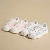 Women’s Pastel Platform Sneakers – Casual Thick Sole Shoes for Everyday Wear