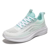 Women’s Lightweight Knit Walking Shoes – Breathable Cushion Sneakers for Daily Wear, Travel & Fitness