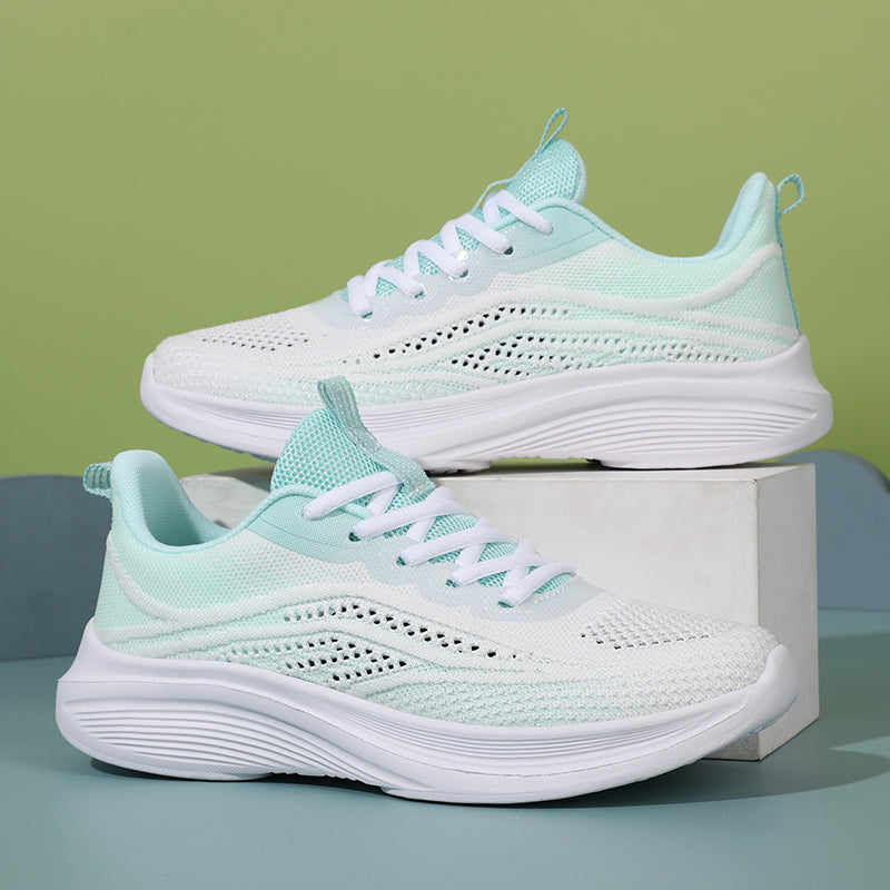 Women’s Lightweight Knit Walking Shoes – Breathable Cushion Sneakers for Daily Wear, Travel & Fitness