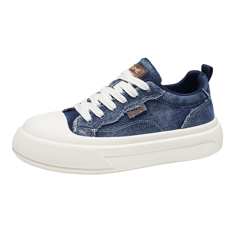 Men’s & Women’s Casual Canvas Sneakers – Lightweight Lace-Up Platform Shoes for Daily Wear